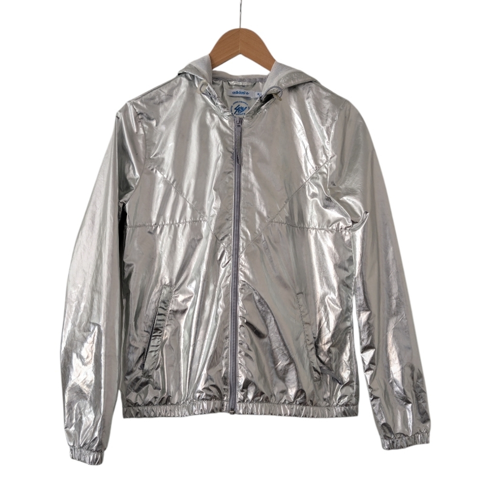 Rare Adidas 40th Anniv. Metallic Silver Jacket - XS/S (36)